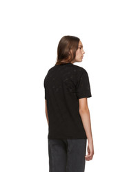 Stella McCartney Black Devore Monogram T Shirt