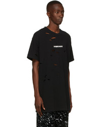Sankuanz Black Distressed Logo T Shirt