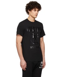 Moschino Black Double Question Mark Print T Shirt