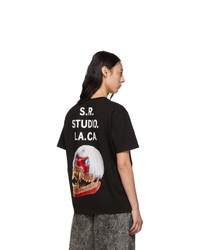S.R. STUDIO. LA. CA. Black Ed 50 White Haired Red Skull T Shirt