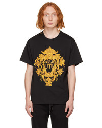 VERSACE JEANS COUTURE Black Embellished T Shirt