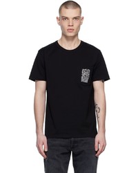 Alexander McQueen Black Embroidered Pocket T Shirt