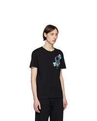 Alexander McQueen Black Embroidered Skull T Shirt