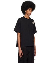 Recto Black Embroidered T Shirt