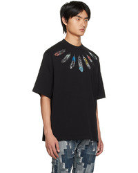 Marcelo Burlon County of Milan Black Feathers Over T Shirt