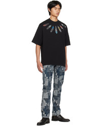 Marcelo Burlon County of Milan Black Feathers Over T Shirt