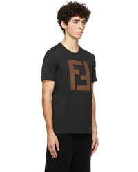 Fendi Black Ff Patch T Shirt