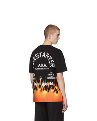 Palm Angels Black Fireer Classic T Shirt