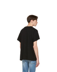 Amiri Black Flame Logo T Shirt