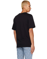 Balmain Black Flocked T Shirt