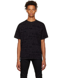 VERSACE JEANS COUTURE Black Flocked T Shirt
