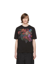 Dries Van Noten Black Floral Hobir T Shirt