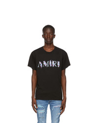 Amiri Black Floral Logo T Shirt