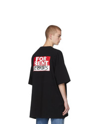 Vetements Black For Rent T Shirt