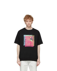 Maison Margiela Black French Terry Stamps T Shirt
