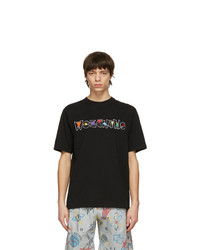 Moschino Black Geometric Logo T Shirt