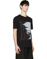 Helmut Lang Black Ghost Print T Shirt