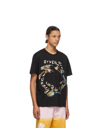 Givenchy Black Glitch Printed T Shirt