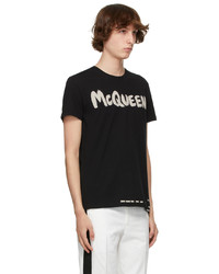 Alexander McQueen Black Graffiti T Shirt