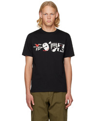 Ps By Paul Smith Black Graphic Line Up T Shirt