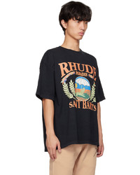 Rhude Black Graphic T Shirt