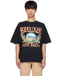 Rhude Black Graphic T Shirt