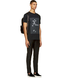 Marc by Marc Jacobs Black Grey Jumbled Print T Shirt