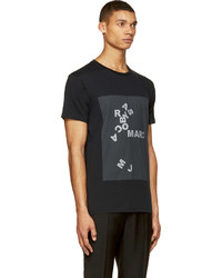 Marc by Marc Jacobs Black Grey Jumbled Print T Shirt