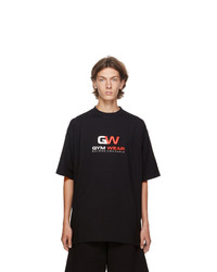 Balenciaga Black Gym Wear Graphic T Shirt