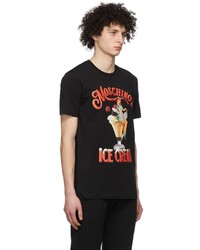 Moschino Black Ice Cream Graphic T Shirt
