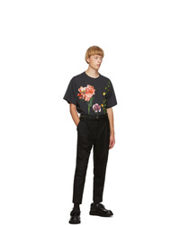Valentino Black Inez And Vinoodh Edition Floral T Shirt