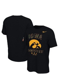 Nike Black Iowa Hawkeyes Veterans Day T Shirt