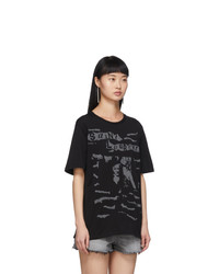 Saint Laurent Black Jacquard Graphic T Shirt
