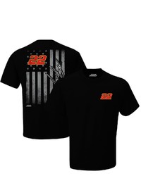 TEAM PENSKE Black Joey Logano Tonal Flag T Shirt At Nordstrom