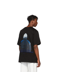 Juun.J Black Karel Funk Print Logo T Shirt