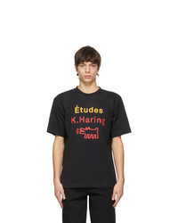 Études Black Keith Haring Edition Wonder Barking Dog T Shirt