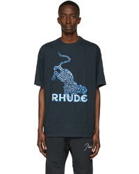 Rhude Black Leopard T Shirt