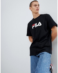 Fila Black Line T Shirt With Large Logo In Black
