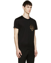 Alexander McQueen Black Lion Print T Shirt