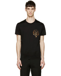 Alexander McQueen Black Lion Print T Shirt