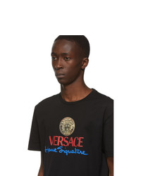 Versace Black Logo Home Signature T Shirt