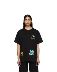 MM6 MAISON MARGIELA Black Logo Patchwork T Shirt