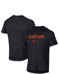Under Armour Black Maryland Terrapins Lockup Tech Raglan T Shirt At Nordstrom