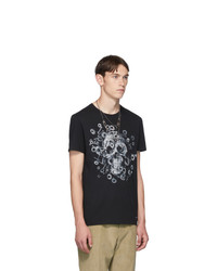 Alexander McQueen Black Mechanical Skull T Shirt