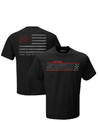 CHECKERED FLAG Black Michl Mcdowell Tonal Patriotic Flag T Shirt