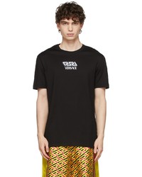 Versace Black Monogram Logo T Shirt