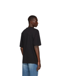 MAISON KITSUNÉ Black Neon Fox T Shirt