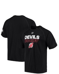 adidas Black New Jersey Devils Mvp Authentic Ice Climalite Raglan T Shirt