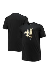 New Era Black New Orleans Saints Big Tall 2 Hit T Shirt