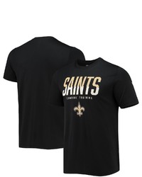 New Era Black New Orleans Saints Combine Authentic Big Stage T Shirt